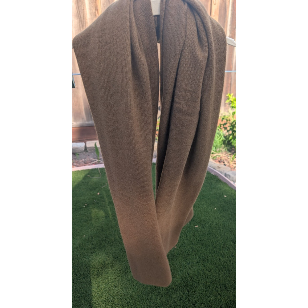 NWOT White + Warren 100% Cashmere Travel Wrap 81'' X 36'' Cedar Brown #9C601 - Picture 3 of 7